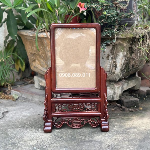 Khung ảnh thờ đơn giản gỗ hương màu hương già  20x30cm