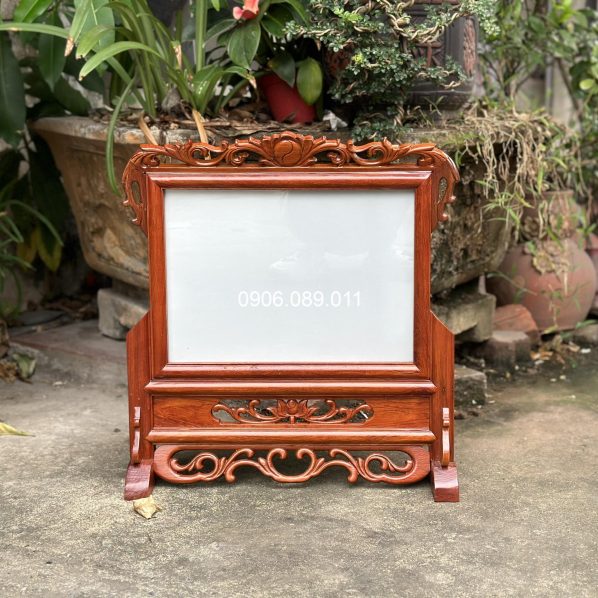 Khung ảnh thờ đơn giản gỗ hương cao cấp 25x35cm