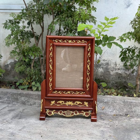 Khung Ảnh Thờ Hoa Lá Tây Dát Vàng