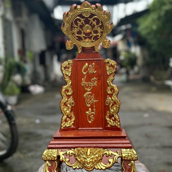 Bài vị thờ cửu huyền thất tổ dát vàng cao 43