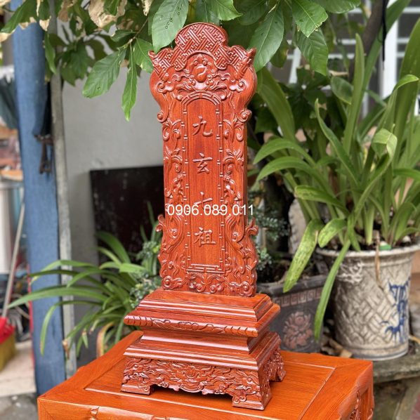 Bài vị Cửu Huyền Thất Tổ gỗ hương cao cấp