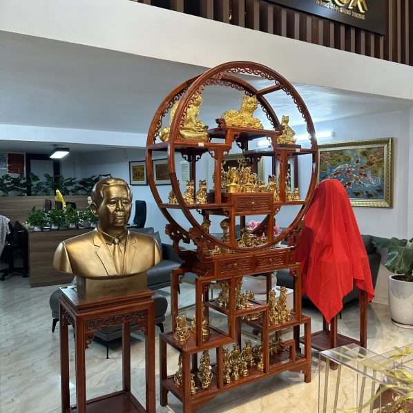 Kệ bày đồ gỗ hương Đồng Kỵ cao cấp FGY107