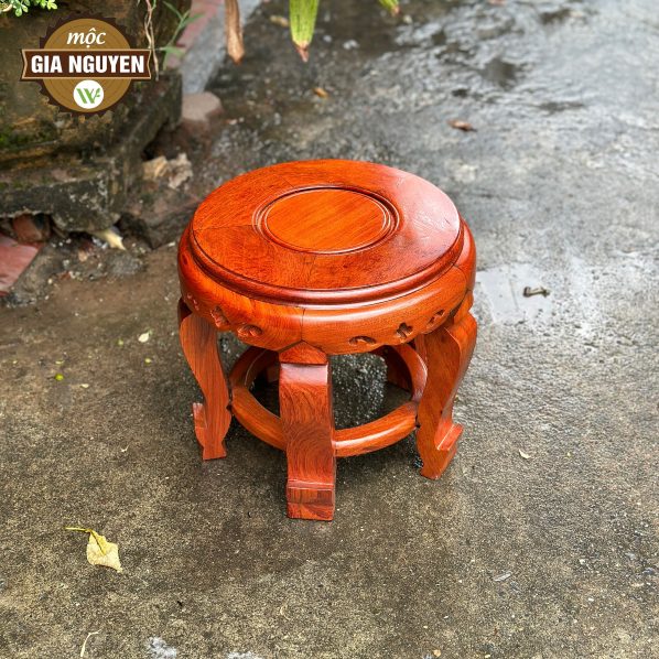 Đôn Tròn Gỗ Hương 30cm