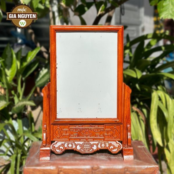 Khung ảnh thờ chữ thọ đơn giản gỗ hương 20x30cm