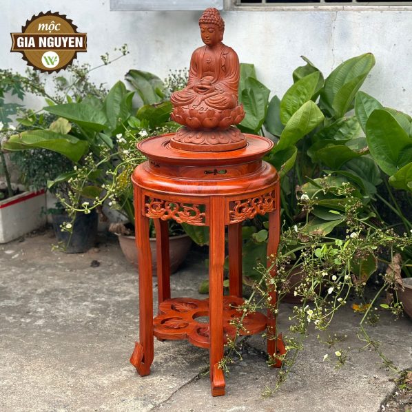 Đôn tròn gỗ hương cao cấp 70cm