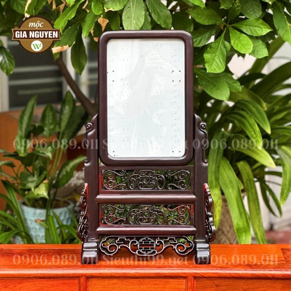 Khung ảnh thờ đơn giản gỗ trắc 20x30cm cao 56