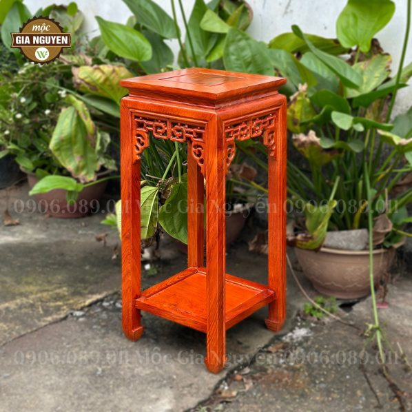 Đôn vuông gỗ hương 70cm