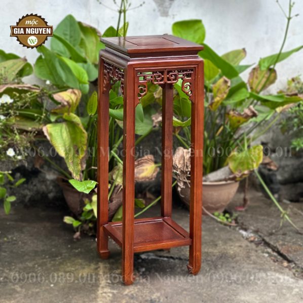 Đôn vuông gỗ hương cao cấp 90cm