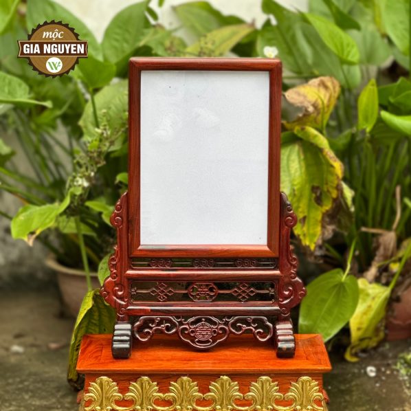 Khung ảnh thờ đơn giản gỗ trắc cao cấp 25x35cm