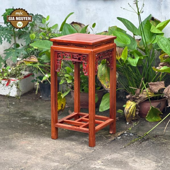 Đôn vuông gỗ hương (hàng tàu) cao cấp