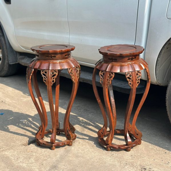 Đôn sen gỗ hương cao cấp 80cm