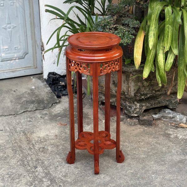 Đôn tròn chim phượng gỗ hương 80cm