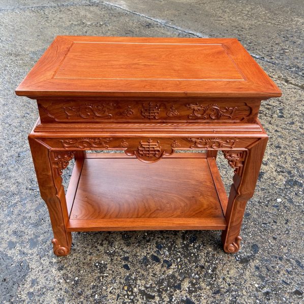 Đôn Rồng Chữ Nhật Gỗ Hương 60cm