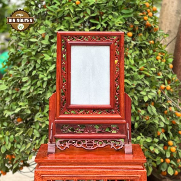 Khung Ảnh Thờ Hoa Lá Tây Gỗ Hương 20x30 cm