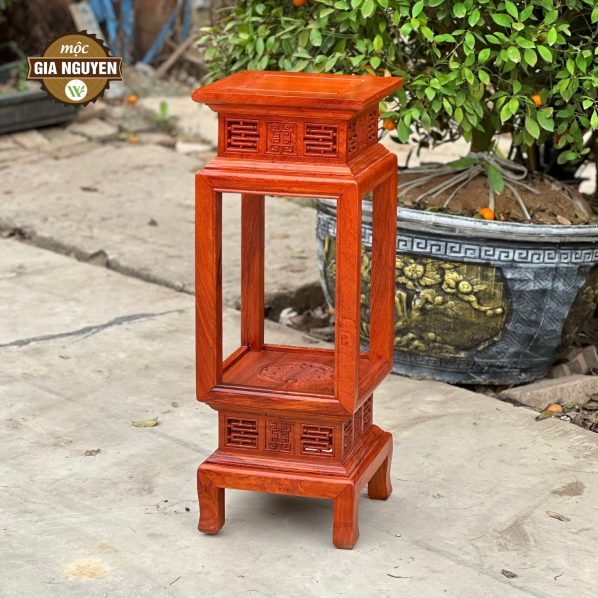 Đôn đèn gỗ hương 30x30 cao 80cm