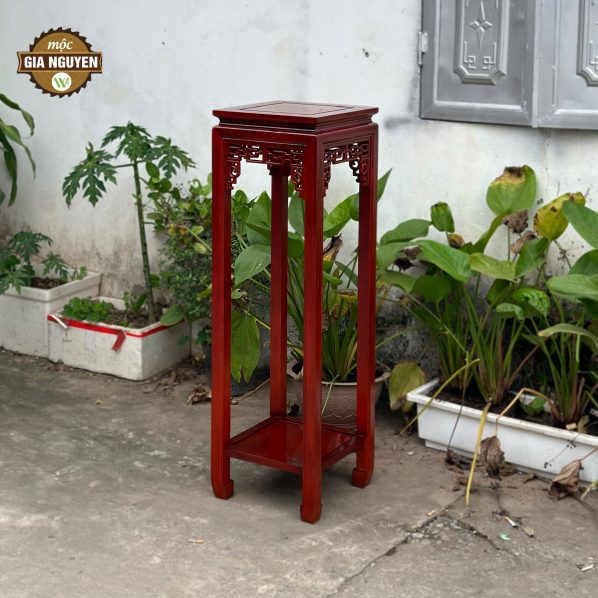 Đôn vuông gỗ hương 35x35cm cao 115