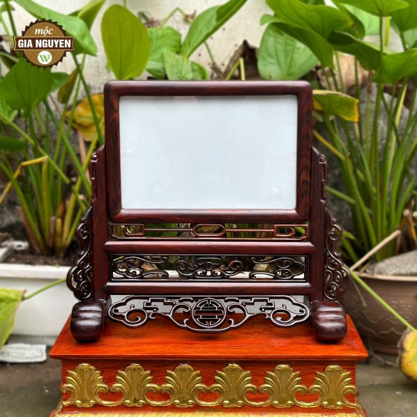 Khung ảnh thờ đôi gỗ trắc cao cấp 15x20cm