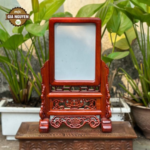 Khung ảnh thờ đơn giản gỗ hương 18x24cm
