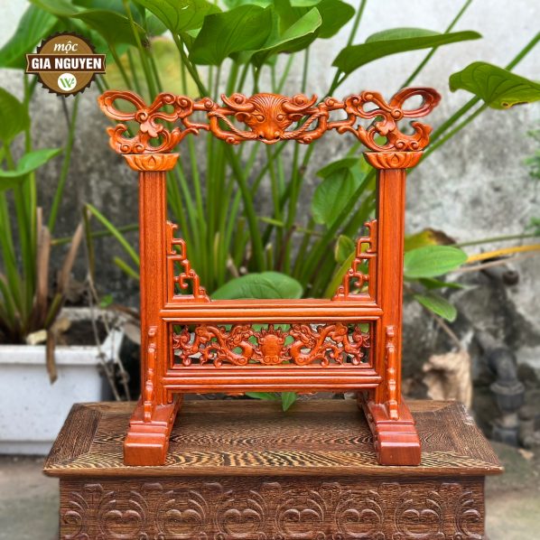 Giá treo chuông gỗ hương cao cấp cao 40cm