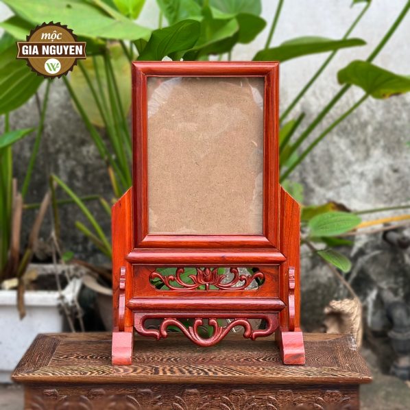 Khung ảnh thờ đơn giản gỗ hương cao cấp 18x24cm