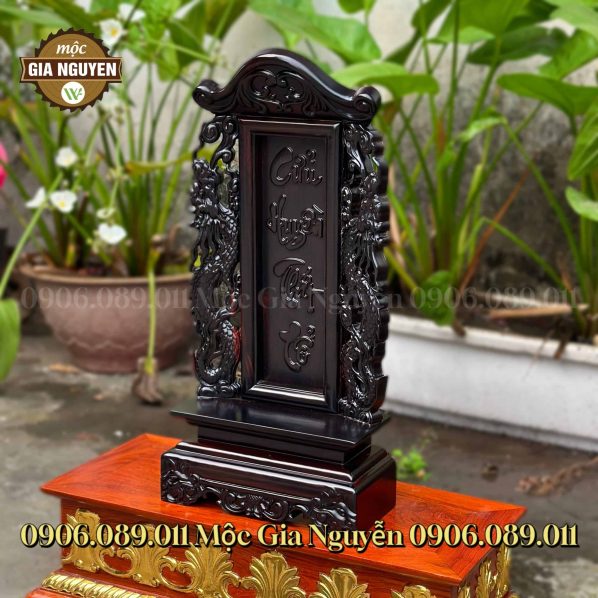 Bài vị thờ Cửu Huyền Thất Tộ gỗ trắc cao cấp 48cm