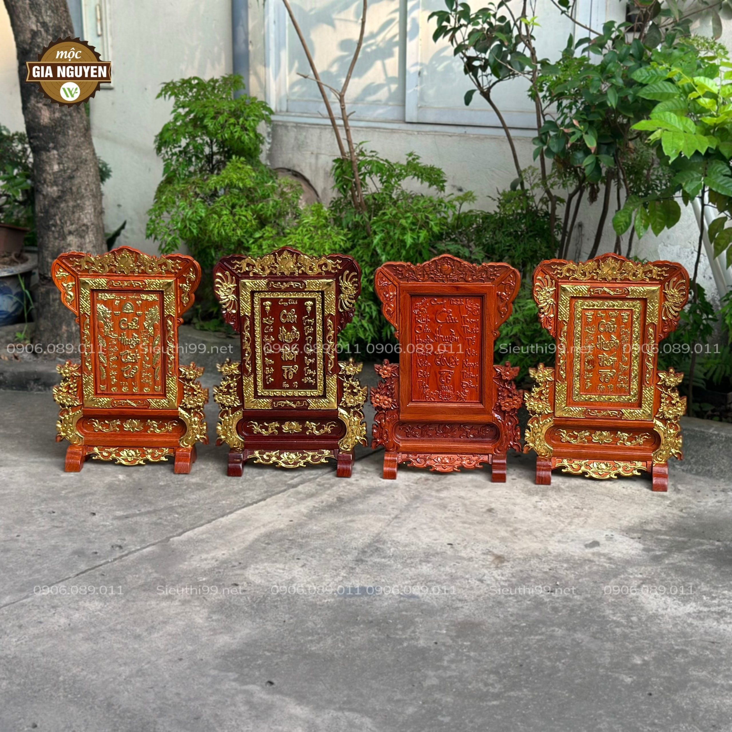 Tranh thờ Cửu Huyền Thất Tổ gỗ hương nhiều mẫu